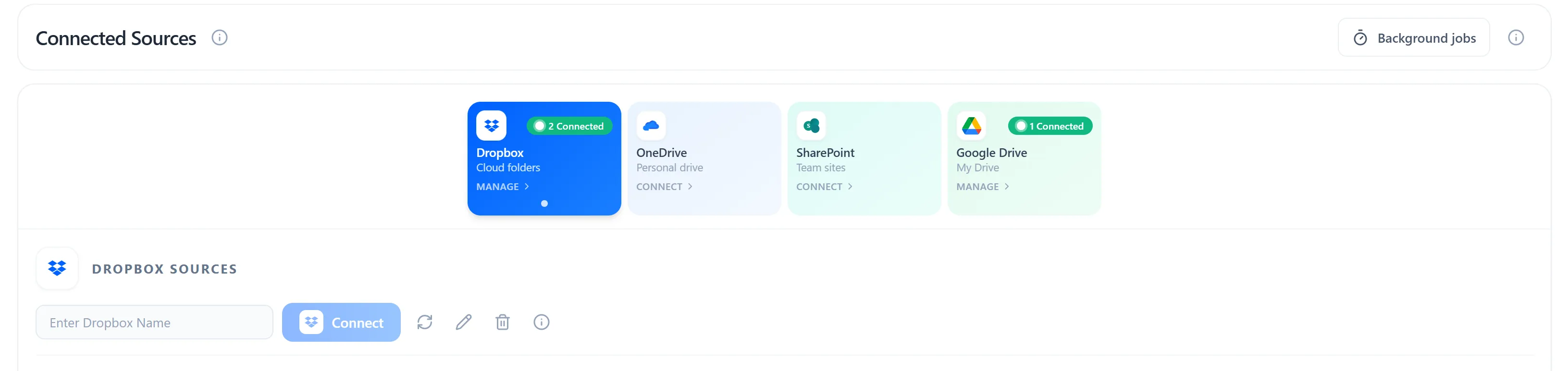Dropbox Integration Card