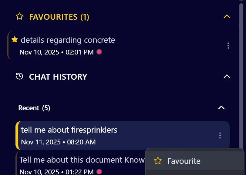 Favoriting Chat