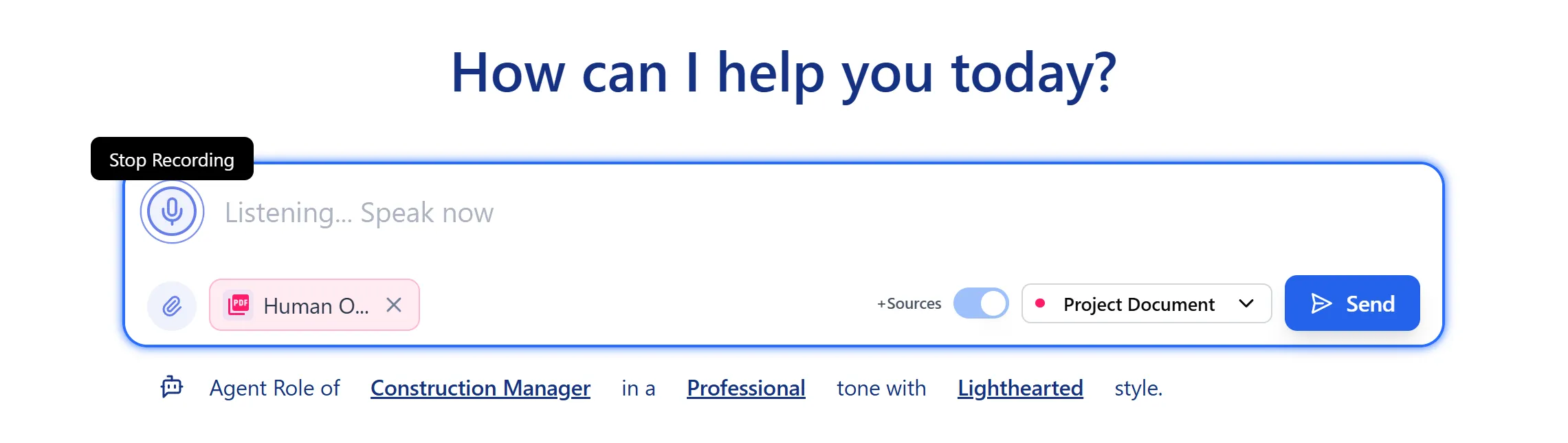 Voice Input Button